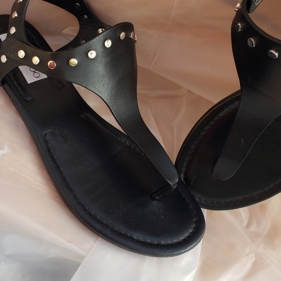 JIMMY CHOO Dara Vachetta Leather Flat Sandals - Picture 4 of 11